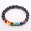Bracelet "Guérison des 7 chakras" en Pierres de Lave