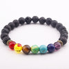 Bracelet "Guérison des 7 chakras" en Pierres de Lave