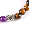 Bracelet Bouddha "Oeil de Tigre et 7 Chakras"