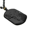 Collier Loup en Obsidienne Naturelle
