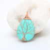 Collier "Arbre de Vie" Fait Main en Pierres Semi-Précieuses