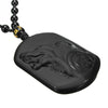 Collier Loup en Obsidienne Naturelle
