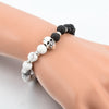Bracelet "Crâne" en Pierres Naturelles - 12 pierres disponibles
