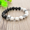 Bracelet "Crâne" en Pierres Naturelles - 12 pierres disponibles