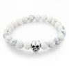 Bracelet "Crâne" en Pierres Naturelles - 12 pierres disponibles