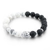 Bracelet "Crâne" en Pierres Naturelles - 12 pierres disponibles