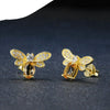 Boucles d'Oreilles "Abeille d'Or" en Citrine
