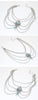 Chaîne de cheville couleur Argent + 2 Pendentifs Turquoise