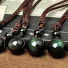 Collier "Oeil Céleste" en Obsidienne Arc-en-ciel