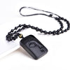 Collier & Pendentif "Guérison Energétique" Bouddha en Obsidienne Noire