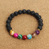 Bracelet "7 Chakras Multicolor" en Pierres de Lave