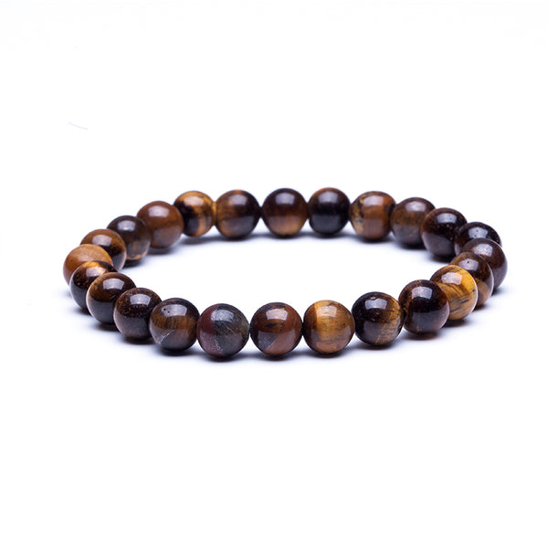 Bracelet Perles œil De Tigre Sun - Fait Main, Sur Mesure - Pour Homme Ou Femme - Sans Fermoir