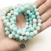 Bracelet Mala "Bleu Azur" en Amazonite Naturelle