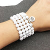 Bracelet Mala "Lotus" de 108 perles en Howlite