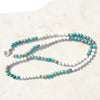 Bracelet Mala "Lotus" de 108 perles en Jaspe Océan et Howlite