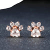 Boucles d'Oreilles "Patte d'Amour" en Quartz Rose et Argent 925