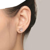Boucles d'Oreilles "Patte d'Amour" en Quartz Rose et Argent 925