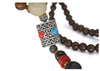 Collier "Symbole Bouddhiste Tibétain" en Bois Naturel - 9 modèles disponibles