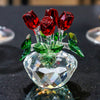 Bouquet de Roses Eternelles en Cristal