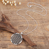 Collier Sacré "Fleur de Vie" Argent Antique