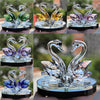 Couple de Cygnes "Amour" en Cristal - 6 couleurs disponibles