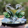 Couple de Cygnes "Amour" en Cristal - 6 couleurs disponibles