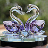 Couple de Cygnes "Amour" en Cristal - 6 couleurs disponibles