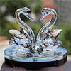 Couple de Cygnes "Amour" en Cristal - 6 couleurs disponibles