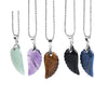 Collier et Pendentif "Aile d'Ange" en Pierres Naturelles - 8 pierres disponibles