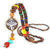 Collier "Symbole Bouddhiste Tibétain" en Bois Naturel - 9 modèles disponibles
