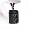 Collier & Pendentif "Guérison Energétique" Bouddha en Obsidienne Noire