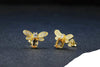Boucles d'Oreilles "Abeille d'Or" en Citrine