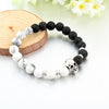 Bracelet "Crâne" en Pierres Naturelles - 12 pierres disponibles