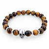 Bracelet "Crâne" en Pierres Naturelles - 12 pierres disponibles