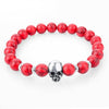 Bracelet "Crâne" en Pierres Naturelles - 12 pierres disponibles