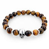 Bracelet "Crâne" en Pierres Naturelles - 12 pierres disponibles