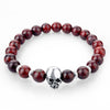 Bracelet "Crâne" en Pierres Naturelles - 12 pierres disponibles