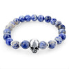 Bracelet "Crâne" en Pierres Naturelles - 12 pierres disponibles