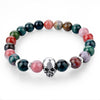 Bracelet "Crâne" en Pierres Naturelles - 12 pierres disponibles