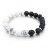 Bracelet "Crâne" en Pierres Naturelles - 12 pierres disponibles