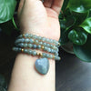 Bracelet Mala "Harmonie de l'Aura" en Labradorite