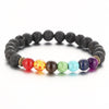 Bracelet "Guérison des 7 chakras" en Pierres de Lave