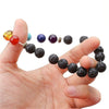 Bracelet "Guérison des 7 chakras" en Pierres de Lave