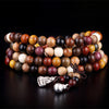 Bracelet Mala Tibétain de 108 Perles en Bois de Santal