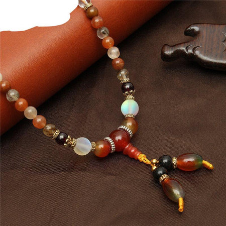 Bracelet Mala Bouddhiste en Quartz Rouge