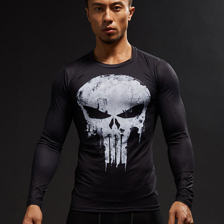 T Shirt de Compression Deluxe The Punisher