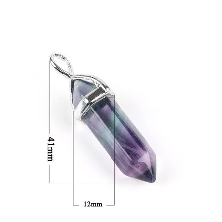 Collier Pendule en Fluorite