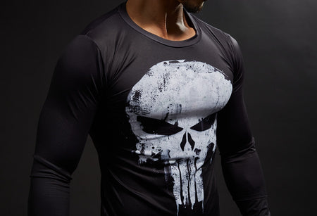 T Shirt de Compression Deluxe The Punisher