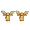 Boucles d'Oreilles "Abeille d'Or" en Citrine