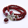 Bracelet Mala "Agilité de l'Esprit et Abondance" en perles de Cinabre et Grenat